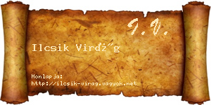 Ilcsik Virág névjegykártya
